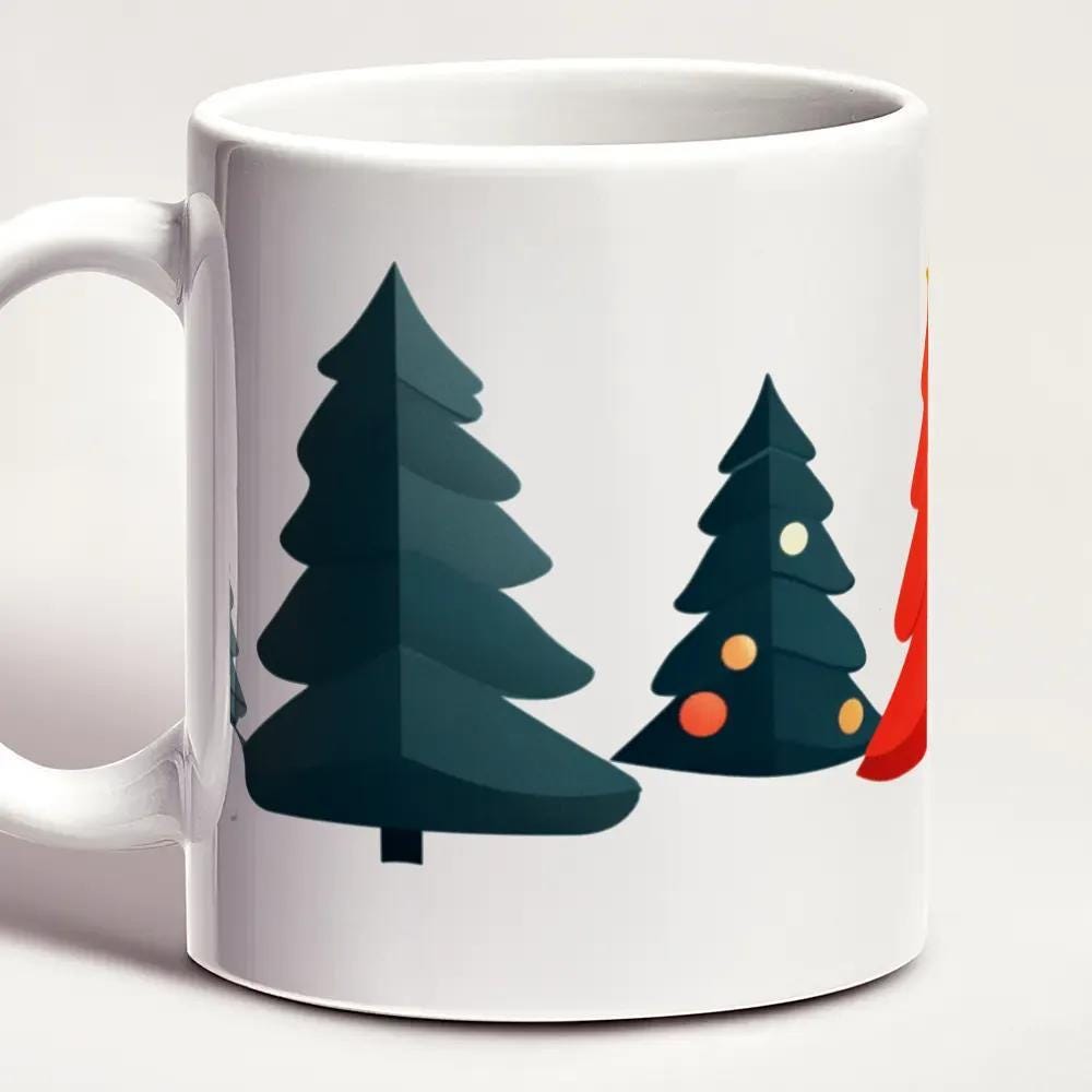 Christmas Holiday Coffee Mug - Festive Winter Design Cup for Him & Her, Perfect Holiday Season Gift Idea