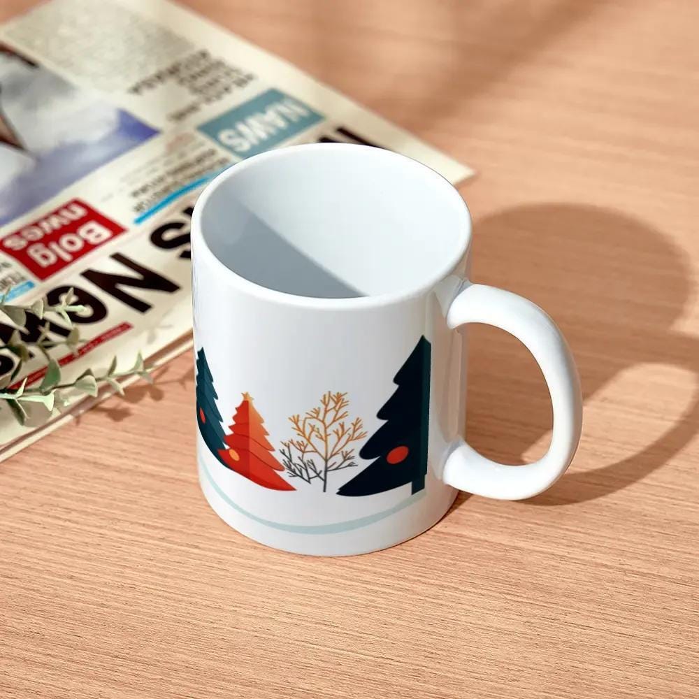 Christmas Holiday Coffee Mug - Festive Winter Design Cup for Him & Her, Perfect Holiday Season Gift Idea