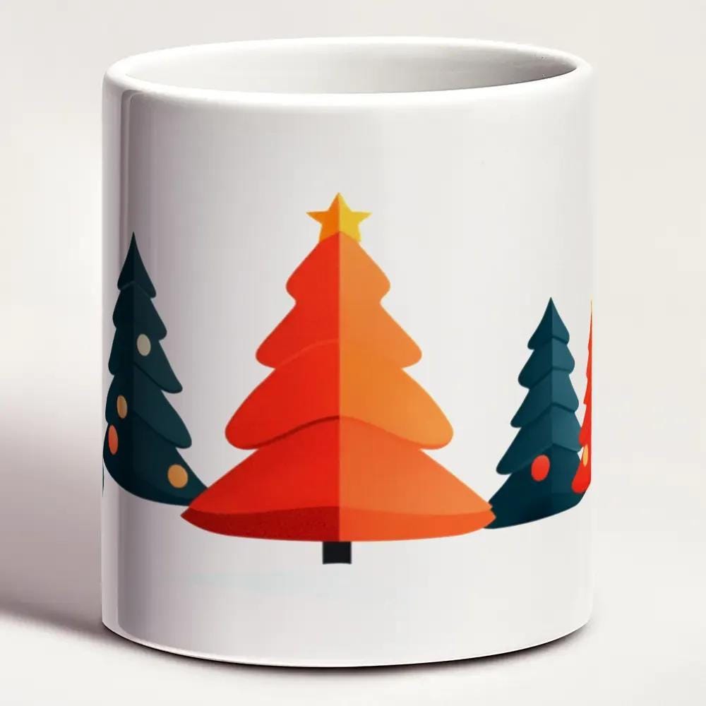 Christmas Holiday Coffee Mug - Festive Winter Design Cup for Him & Her, Perfect Holiday Season Gift Idea