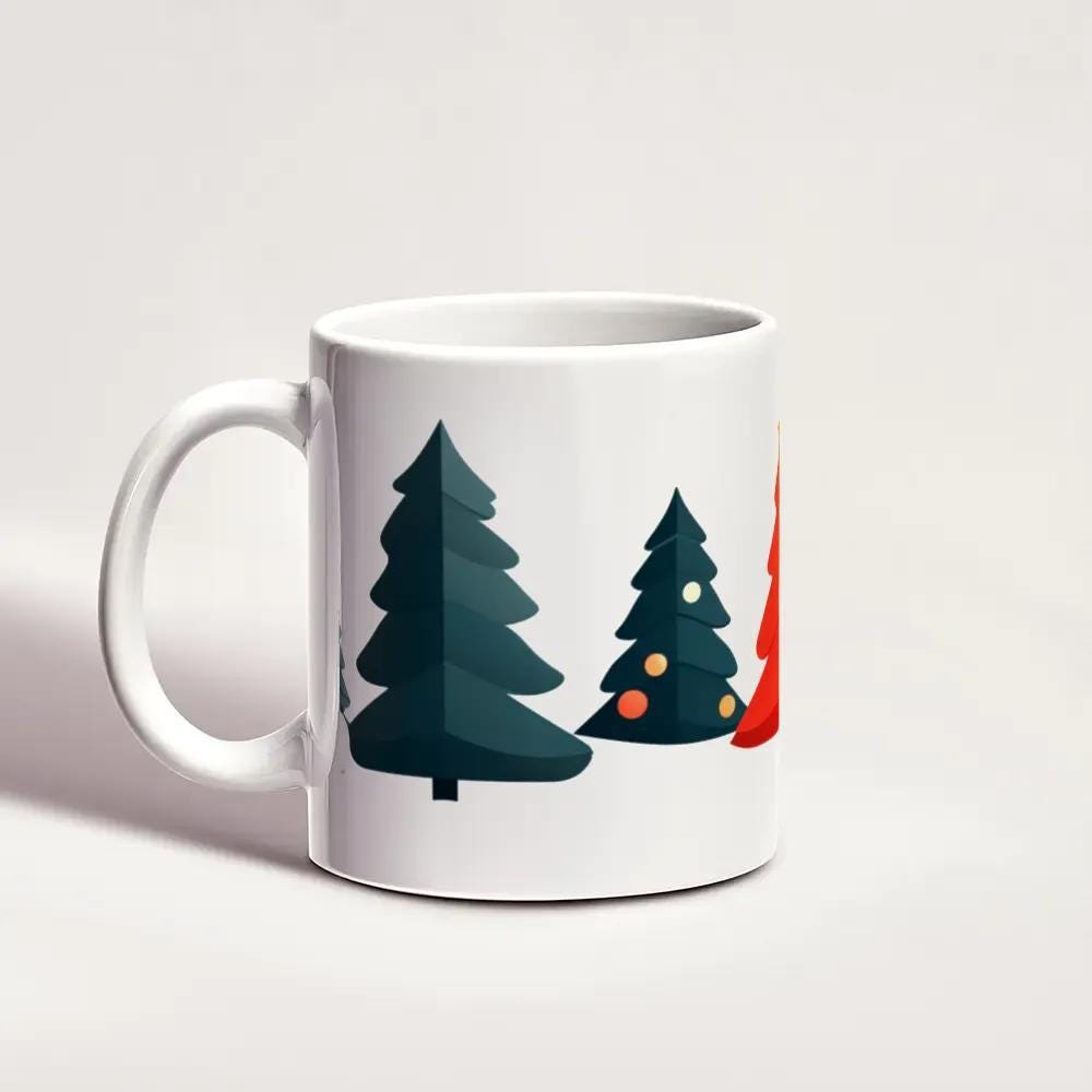 Christmas Holiday Coffee Mug - Festive Winter Design Cup for Him & Her, Perfect Holiday Season Gift Idea